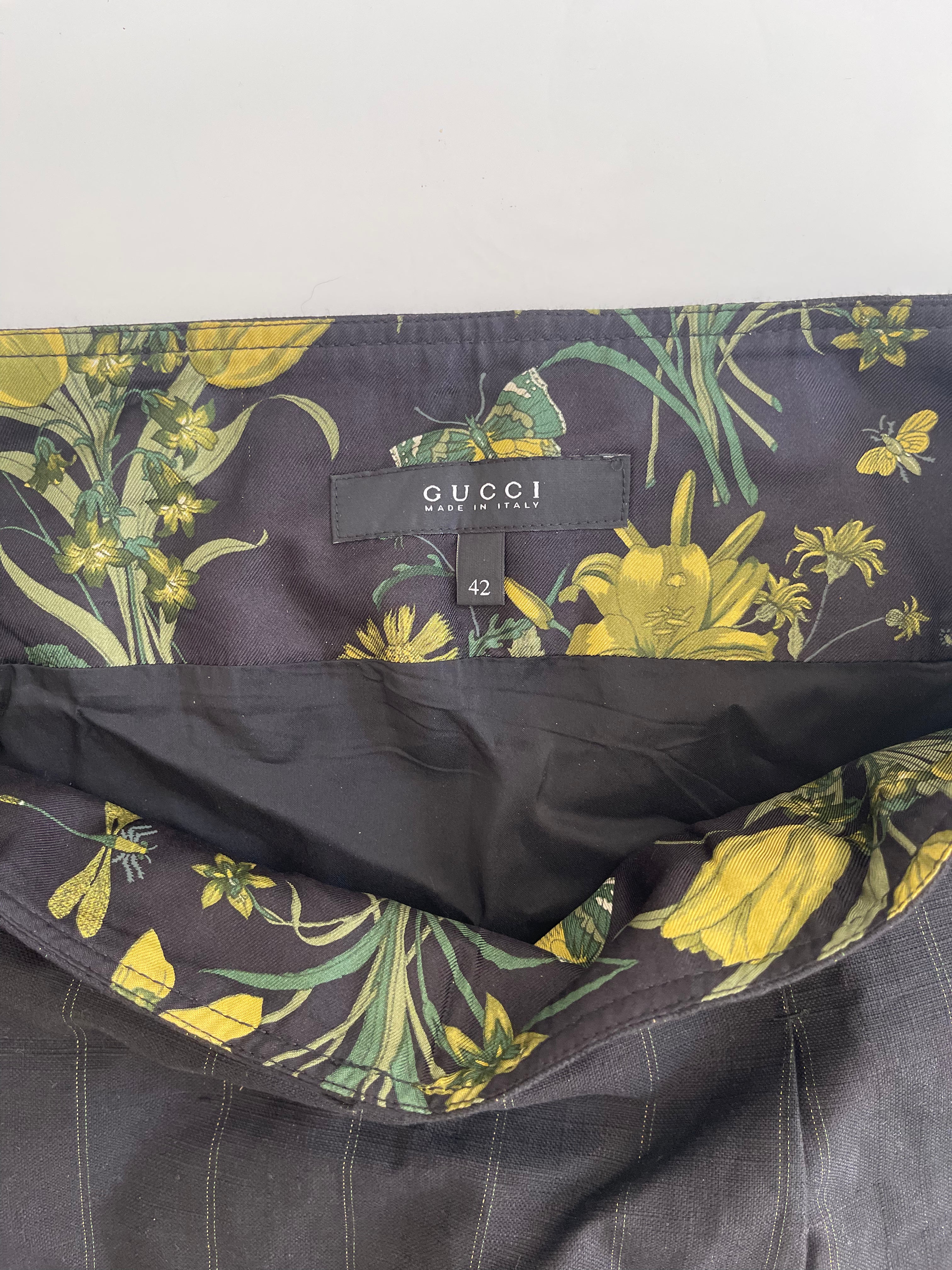 Gucci Pleated Mini Skirt with Horsebit Buckle Details