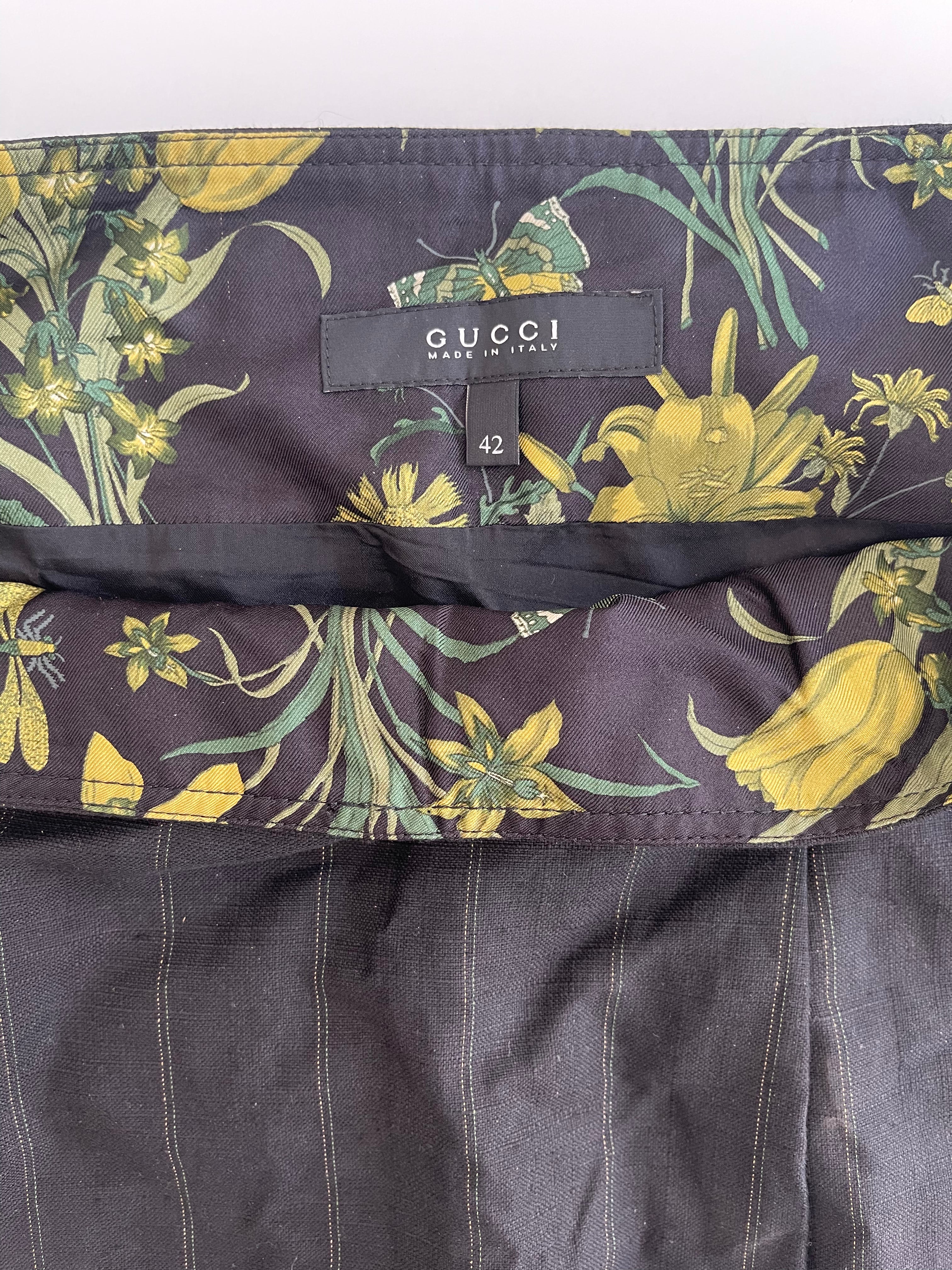 Gucci Pleated Mini Skirt with Horsebit Buckle Details