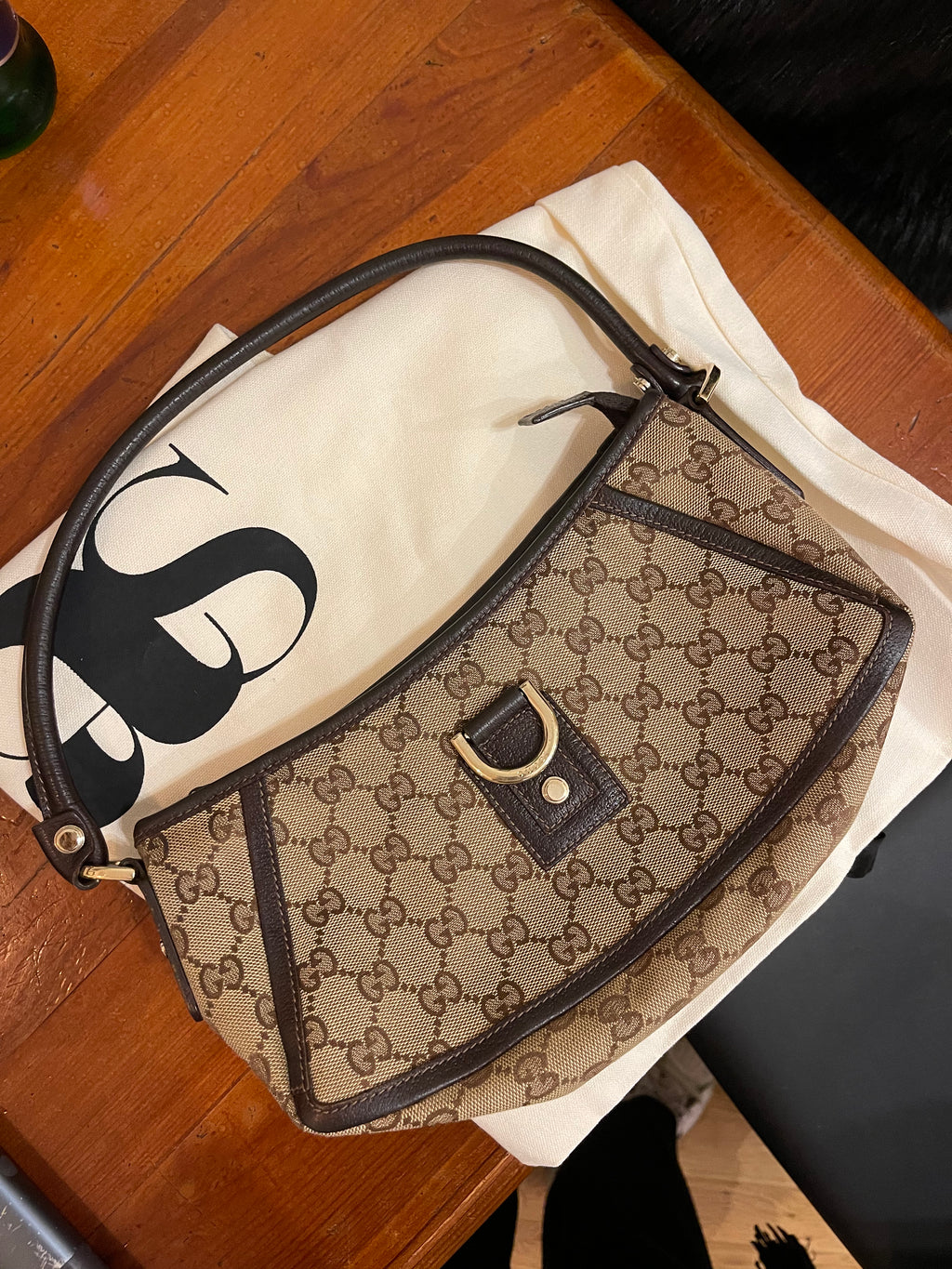 Gucci Abbey D-Ring GG Canvas Shoulder Bag