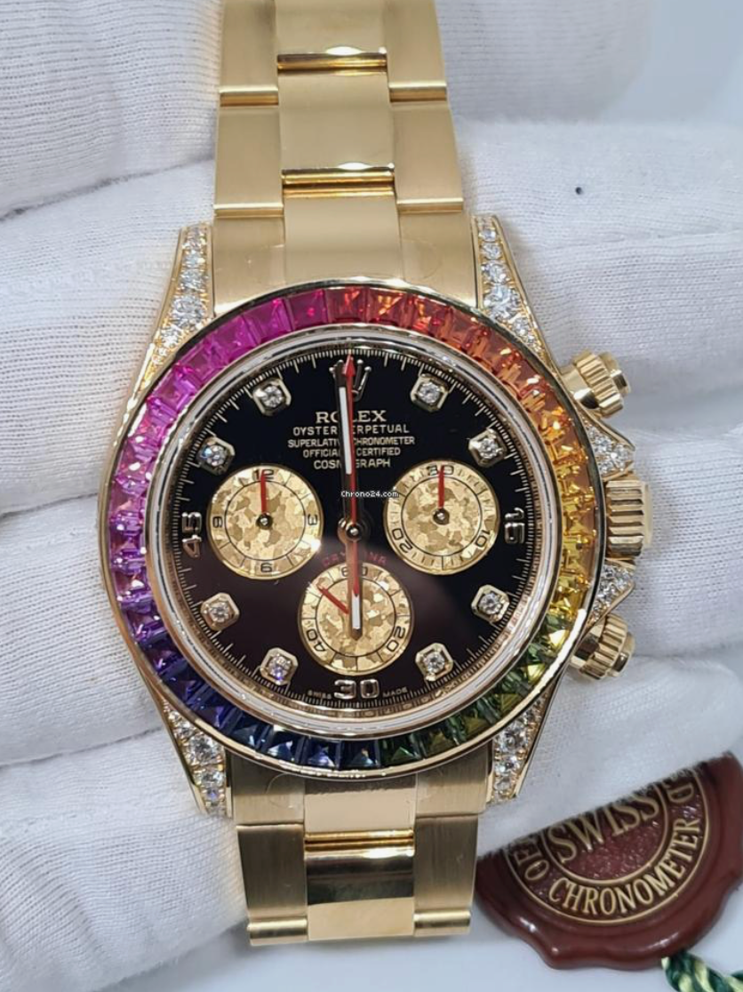 Rolex Daytona Rainbow 116598RBOW Yellow Gold Black Dial (2013)