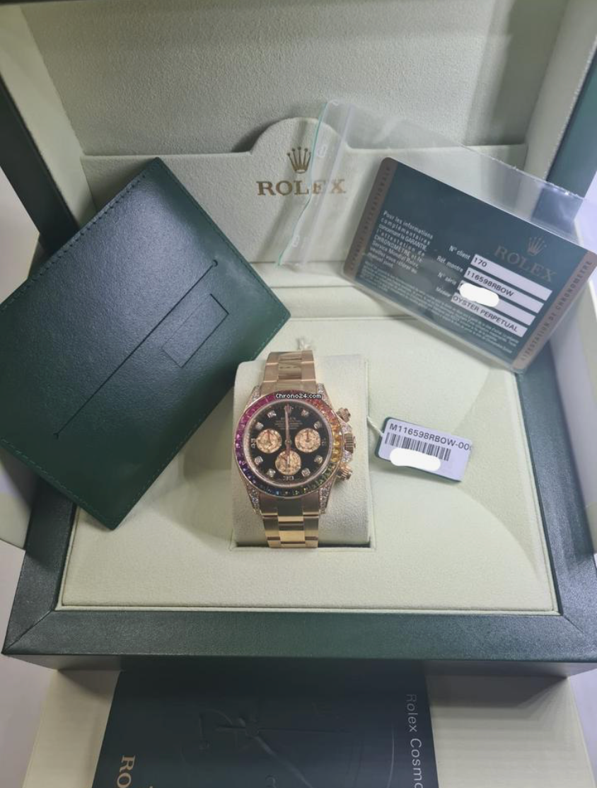 Rolex Daytona Rainbow 116598RBOW Yellow Gold Black Dial (2013)