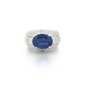 Bague Saphir Birman 4.94ct & Diamants | Sapphire and Diamond Ring | Or 18K | Certificat SSEF